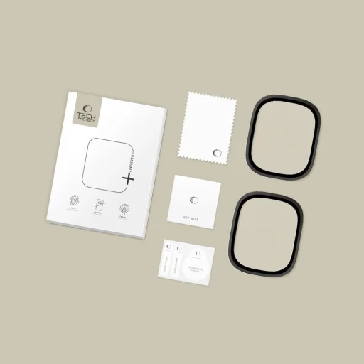 Apple Watch Ultra (49 mm) üvegfólia - Fekete Tech-Protect Glass Ring 2-pack - 5