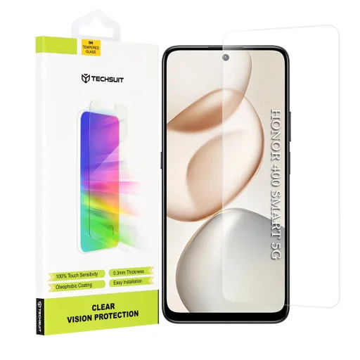 Honor 400 Smart / X7d 4G Átlátszó Techsuit - Clear Vision Glass üvegfólia - 1