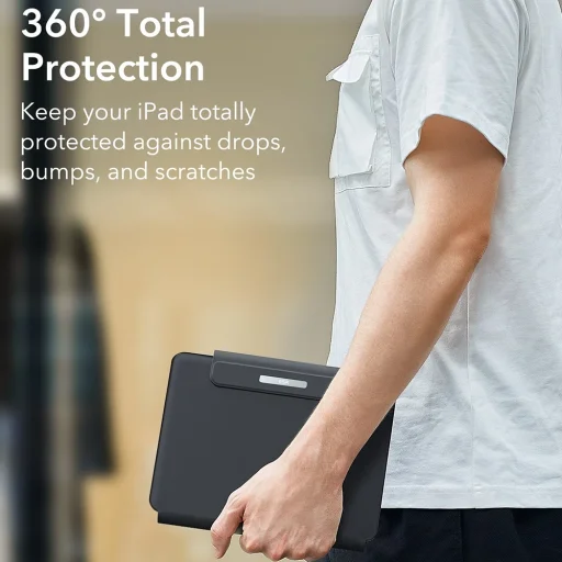 iPad 10 (2022) 10.9 / 11 (2025) ESR - Rebound Magnetic Keyboard - fehér színben tok billentyűzettel - 10