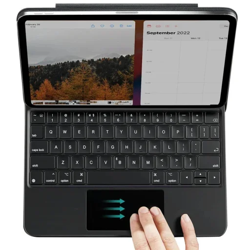 iPad 10 (2022) 10.9 / 11 (2025) ESR - Rebound Magnetic Keyboard - fehér színben tok billentyűzettel - 4