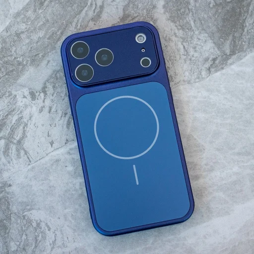 iPhone 17 Pro kék tok üveg kamera lencse védővel Magsafe AG Glass - 1