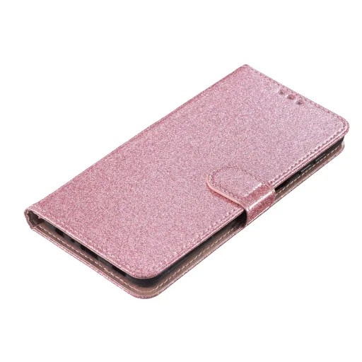 Xiaomi 15T Pro csillámos flipes bőrtok – rose gold - 4