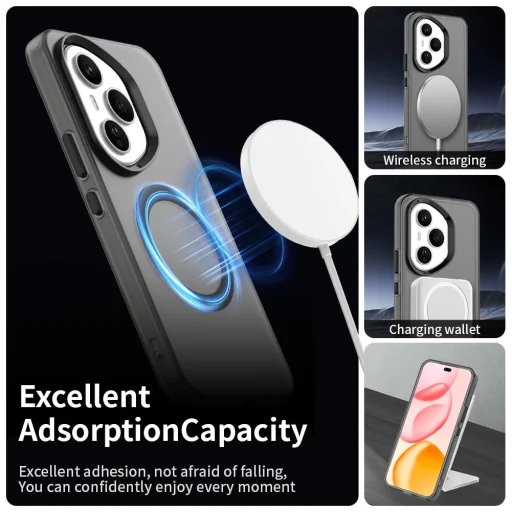 Honor 400 Pro Magsafe kompatibilis hibrid Candy tok – fekete (160,8 mm Global verzió) - 4