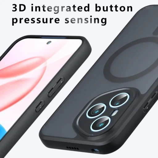 Honor 400 Pro Magsafe kompatibilis páncél hibrid tok – matt fekete (160,8 mm Globál verzió) - 6