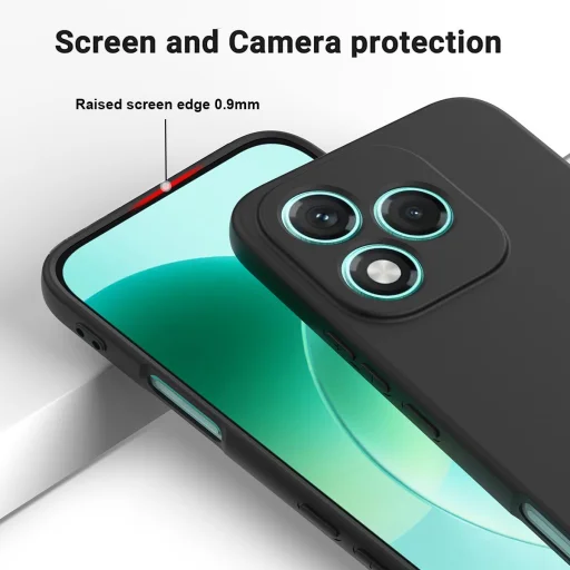 Honor 400 Lite szilikon tok csuklópánttal – fekete - 8