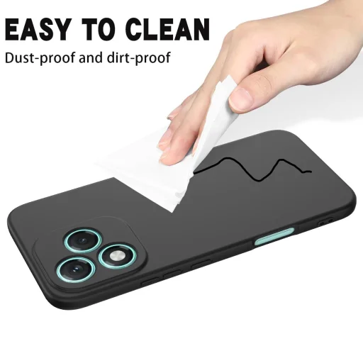 Honor 400 Lite szilikon tok csuklópánttal – fekete - 4