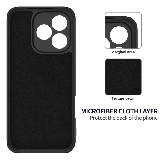 Honor 400 Lite szilikon tok csuklópánttal – fekete - 5