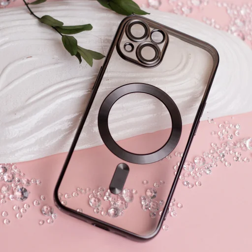  iPhone 17 Pro Max 6,9" Szín Króm Mag fekete tok - 3