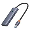 Baseus UltraJoy 4 az 1-ben Hub USB-A+4xUSB 3.0 (szürke) thumbnail