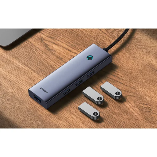 Baseus UltraJoy 4 az 1-ben Hub USB-A+4xUSB 3.0 (szürke) - 9