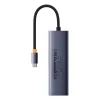 Baseus UltraJoy 6 az 1-ben USB-C Hub, HDMI 4K@30Hz, 3xUSB 3.0, PD, RJ45 (szürke) thumbnail