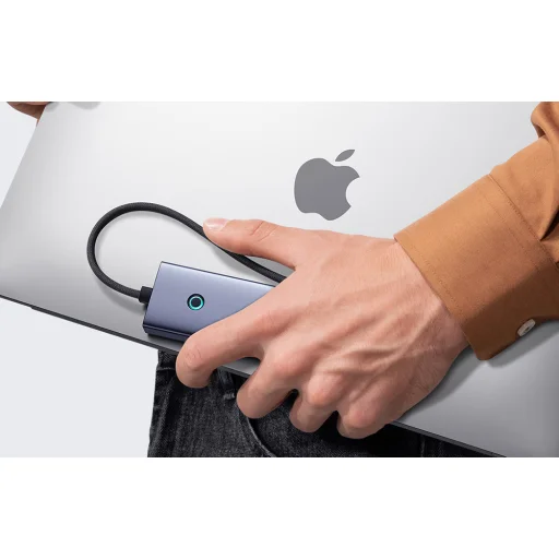 Baseus UltraJoy 6 az 1-ben USB-C Hub, HDMI 4K@30Hz, 3xUSB 3.0, PD, RJ45 (szürke) - 14