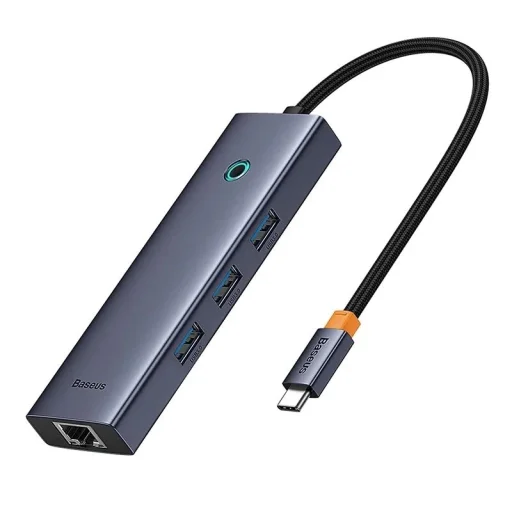 Baseus UltraJoy 6 az 1-ben USB-C Hub, HDMI 4K@30Hz, 3xUSB 3.0, PD, RJ45 (szürke) - 4