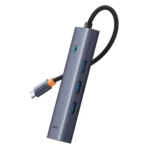 Baseus UltraJoy 6 az 1-ben USB-C Hub, HDMI 4K@30Hz, 3xUSB 3.0, PD, RJ45 (szürke) - 5