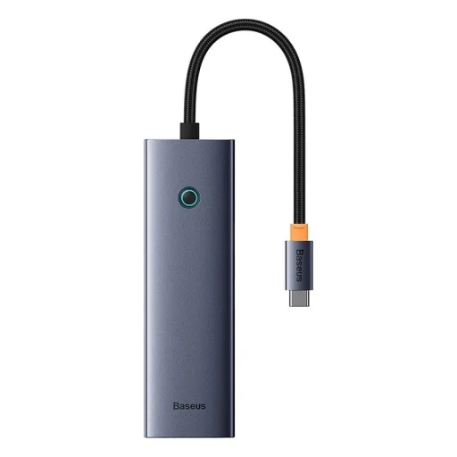 Baseus UltraJoy 6 az 1-ben USB-C Hub, HDMI 4K@30Hz, 3xUSB 3.0, PD, RJ45 (szürke) - 1