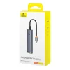 Baseus Ultra Joy Series 5 az 1-ben hub, USB-C - HDMI, USB3.0x2, PD, RJ45 (szürke) - 5