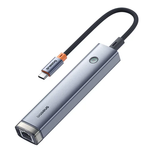 Baseus Ultra Joy Series 5 az 1-ben hub, USB-C - HDMI, USB3.0x2, PD, RJ45 (szürke) - 3