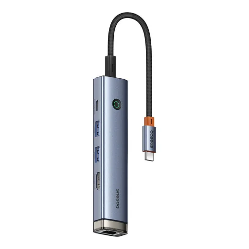 Baseus Ultra Joy Series 5 az 1-ben hub, USB-C - HDMI, USB3.0x2, PD, RJ45 (szürke) - 4