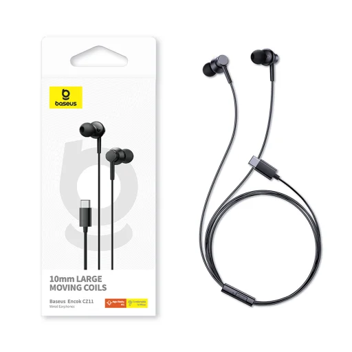 Encok CZ11 Type-C In-Ear fülhallgató - Cluster Black Baseus - 7