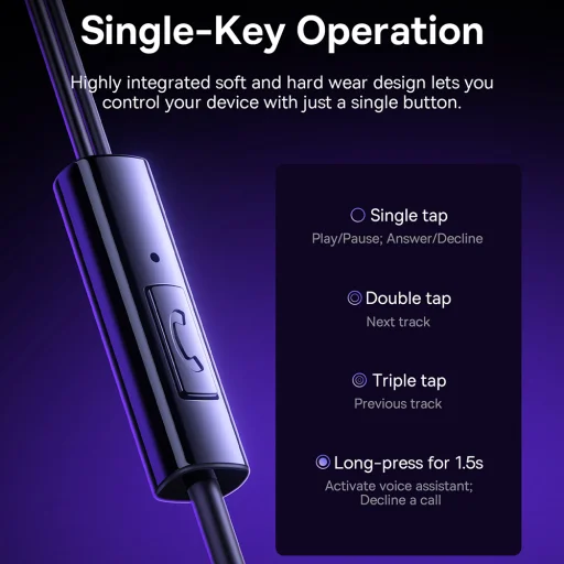 Encok CZ11 Type-C In-Ear fülhallgató - Cluster Black Baseus - 5