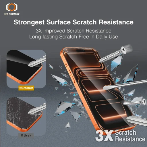 Edzett üveg Tel Protect 10X HD DLC gyémánt bevonattal iPhone 16 Pro Max üvegfólia - 9