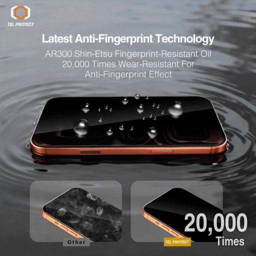 Tempered glass Tel Protect 10X Privacy DLC Diamond Coating for Iphone 16 Pro/17 - 11