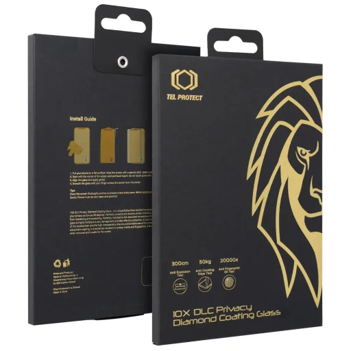 Tempered glass Tel Protect 10X Privacy DLC Diamond Coating for Iphone 16 Pro/17 - 15