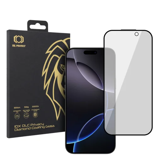 Tel Protect 10X Privacy DLC Diamond Bevonat iPhone 16 Pro Max üvegfólia - 1
