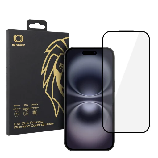 Tempered glass Tel Protect 10X HD DLC Diamond Coating iPhone 16 üvegfólia - 1