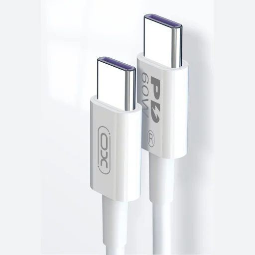 XO NB-Q190A USB Type C - USB Type C kábel 1m 60W fehér - 2