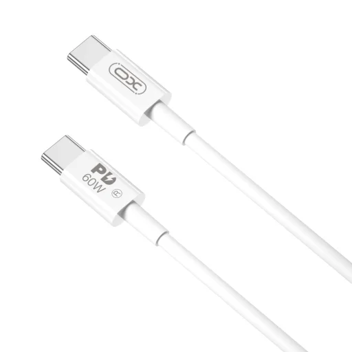 XO NB-Q190A USB Type C - USB Type C kábel 1m 60W fehér - 1