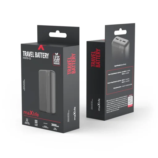 Maxlife MXPB-02 power bank 30000 mAh fekete - 3