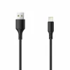 Lightning Setty kábel USB - 3,0 m 2A fekete ÚJ