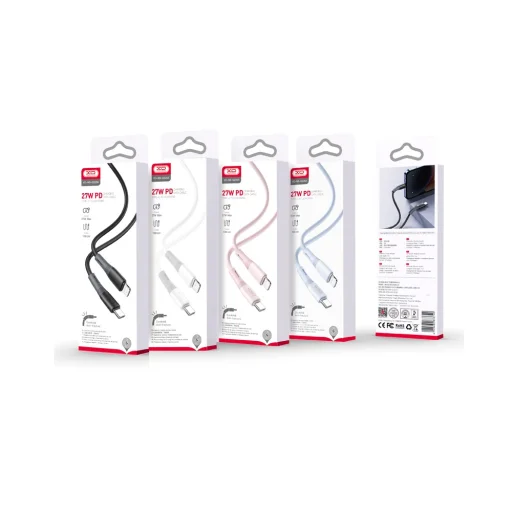 XO NB-Q226A USB-C - Lightning 1m 27W fehér kábel - 2