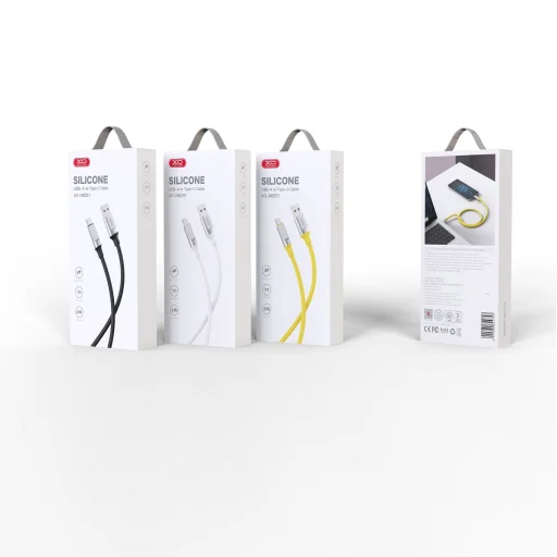 XO NB251 USB - USB-C 1,0 m 6A fekete Type-C USB kábel - 2