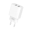 XO CE02C fali töltő 2x USB 2,1A fehér + USB-C kábel thumbnail