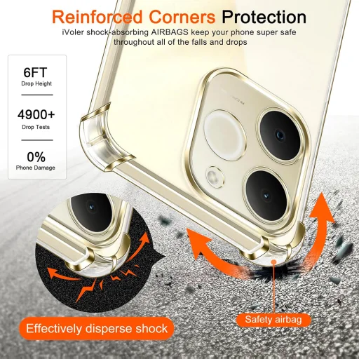  Realme Note 70T Techsuit - Shockproof Clear Silicone - Átlátszó tok - 4