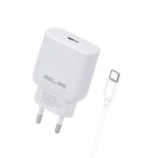 Beline töltő 1x USB-C 30W + USB-C kábel fehér PD 3.0 BLNCW30C GaN