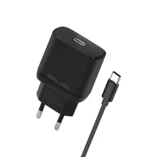 Beline 1x USB-C 30W töltő + USB-C kábel fekete PD 3.0 BLNCB30C GaN