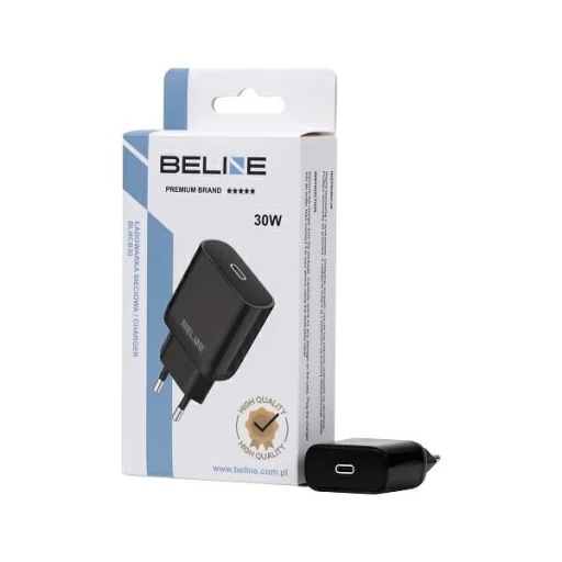 Beline BLNCB30 1x USB-C 30W fekete (csak fej) PD 3.0 GaN - 3