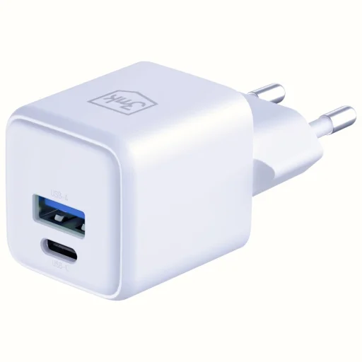 3MK Hyper GaN Töltő 20W fali töltő 1xUSB-A 1xUSB-C PD QC4+ fehér - 4