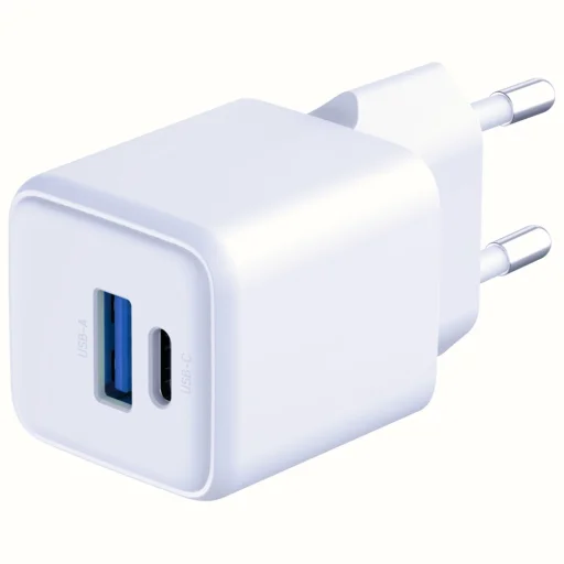 3MK Hyper GaN Töltő 20W fali töltő 1xUSB-A 1xUSB-C PD QC4+ fehér - 5