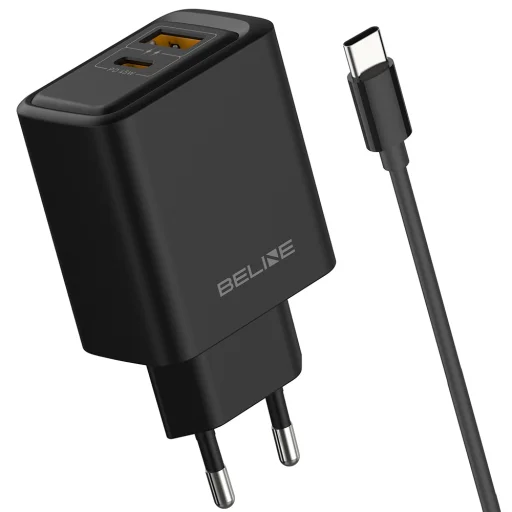 Beline 45W Fali Töltő + USB-A/USB-C + USB-C/USB-C Kábel fekete - 1
