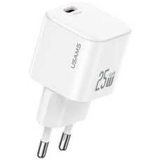Hálózati töltő USAMS JC Series CC289 25W GaN Mini Gyors Töltő USB-C fehér