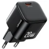 USB-C hálózati töltő USAMS JO Series CC260 20W + 1m USB-C/USB-C kábel Fehér thumbnail