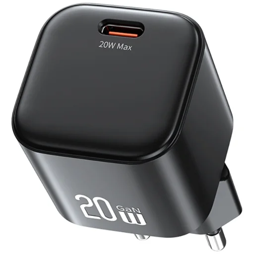 USB-C hálózati töltő USAMS JO Series CC260 20W + 1m USB-C/USB-C kábel Fehér - 4