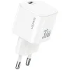 USAMS JO Series CC262 30W USB-C hálózati töltő + 1m USB-C/USB-C kábel Fehér