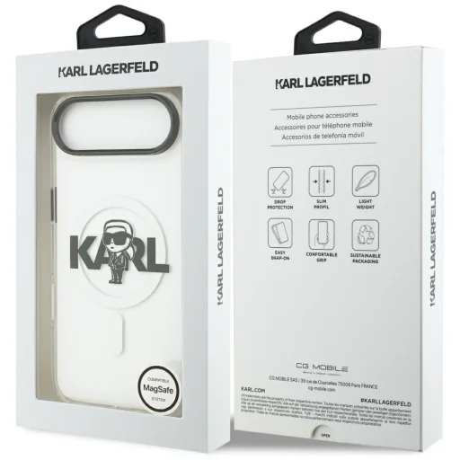 iPhone 17 Air Karl Lagerfeld IML Karl Sketch Logo MagSafe tok átlátszó, - 8