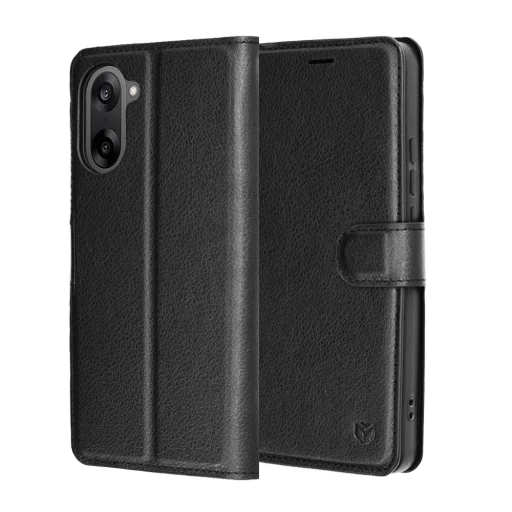 OnePlus Nord CE5 Fekete Techsuit Leather Folio tok - 1