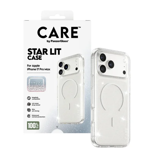  iPhone 17 Pro Áttetsző PanzerGlass® - CARE Flagship Urban Explorer Star Lit White MagSafe tok - 5